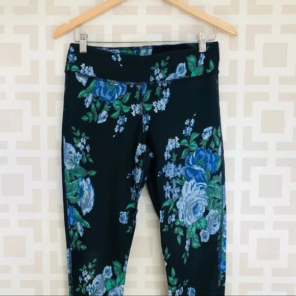 Albion Fit Antigua Floral Leggings Blue Gray M - Picture 2 of 5
